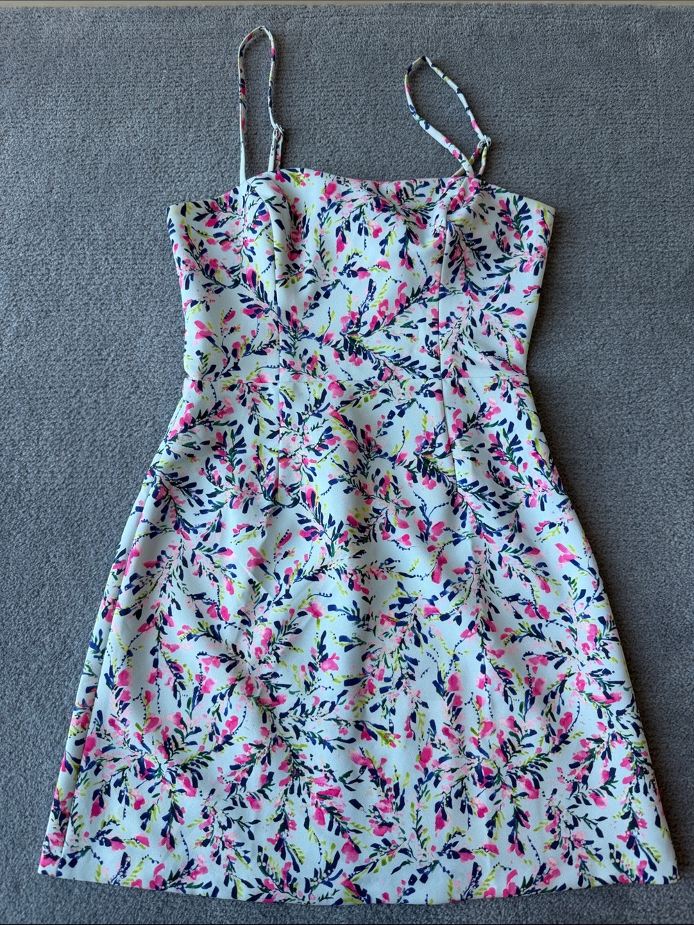French Connection Floral Spaghetti Strap Dress with Back Tie